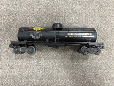 + Lionel Postwar O Gauge 2855 Black Sunoco Single Dome Tank Car *SS