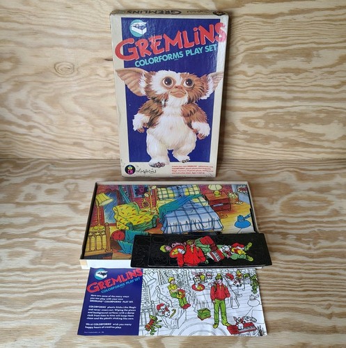 Vintage 1984 Gremlins Movie Colorforms Playset Play Set COMPLETE in Box