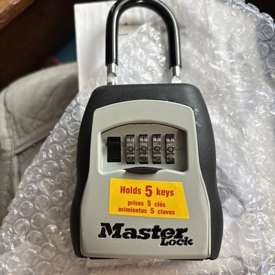 Master Lock Portable Combination Lock Box Black, fits 5 Keys 5400EC