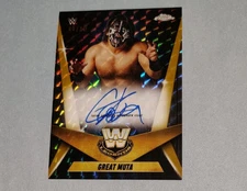 2025 Topps Chrome WWE Great Muta Legendary Auto Gold Geometric 44/50 LCA-GM