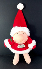1975 Plush Santa Ziggy w/Kiss On Cheek, Merry Kissmas American Greetings 7" Vtg.