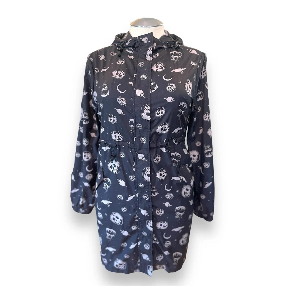 Torrid 2 (2X 18/20) Villanos Disney Negro Veneno Manzana Chaqueta de Lluvia con Capucha Gótica Foto 2 de 4