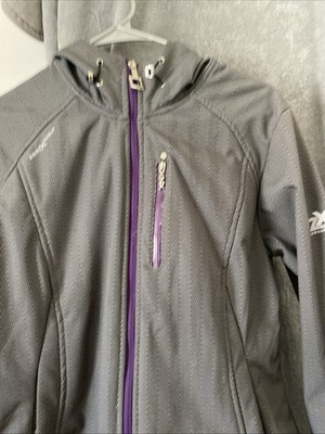 Zeroxposur Womens Jacket Plush Lined Gray Zippered Hoodie Sz M