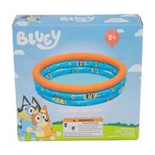 Bluey Kiddie Pool 40 Inch Inflatable 3 Ring Water Play Outdoor Summer Toy NEW