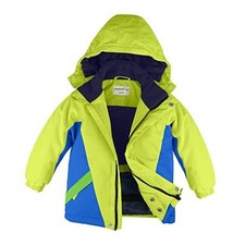 Boy's Waterproof Ski Jacket,Kids Outdoor 11-12 Years Fluroscent Green