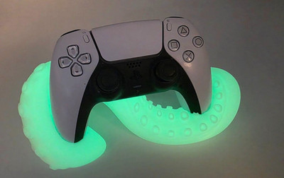 Octopus Tentacle PS5 Controller Stand 3D Printed Kraken Gaming Glow in The Dark