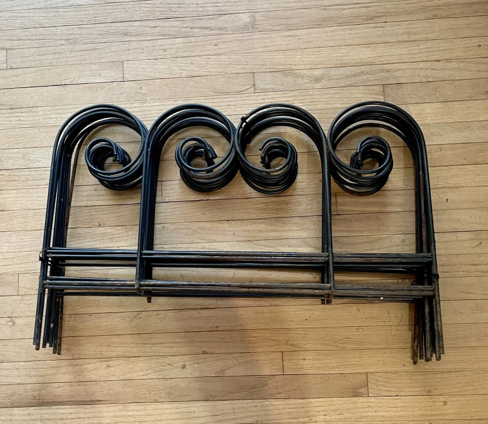 Lote De 10 Raros De Colección Pergamino De Hierro Borde Arqueado Borde Cercado Camino Césped Jardín Foto 3 de 4