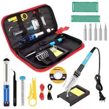 Electric Soldering Iron Welding Gun Tool Kit Solder Wire Paste Desoldering Pump