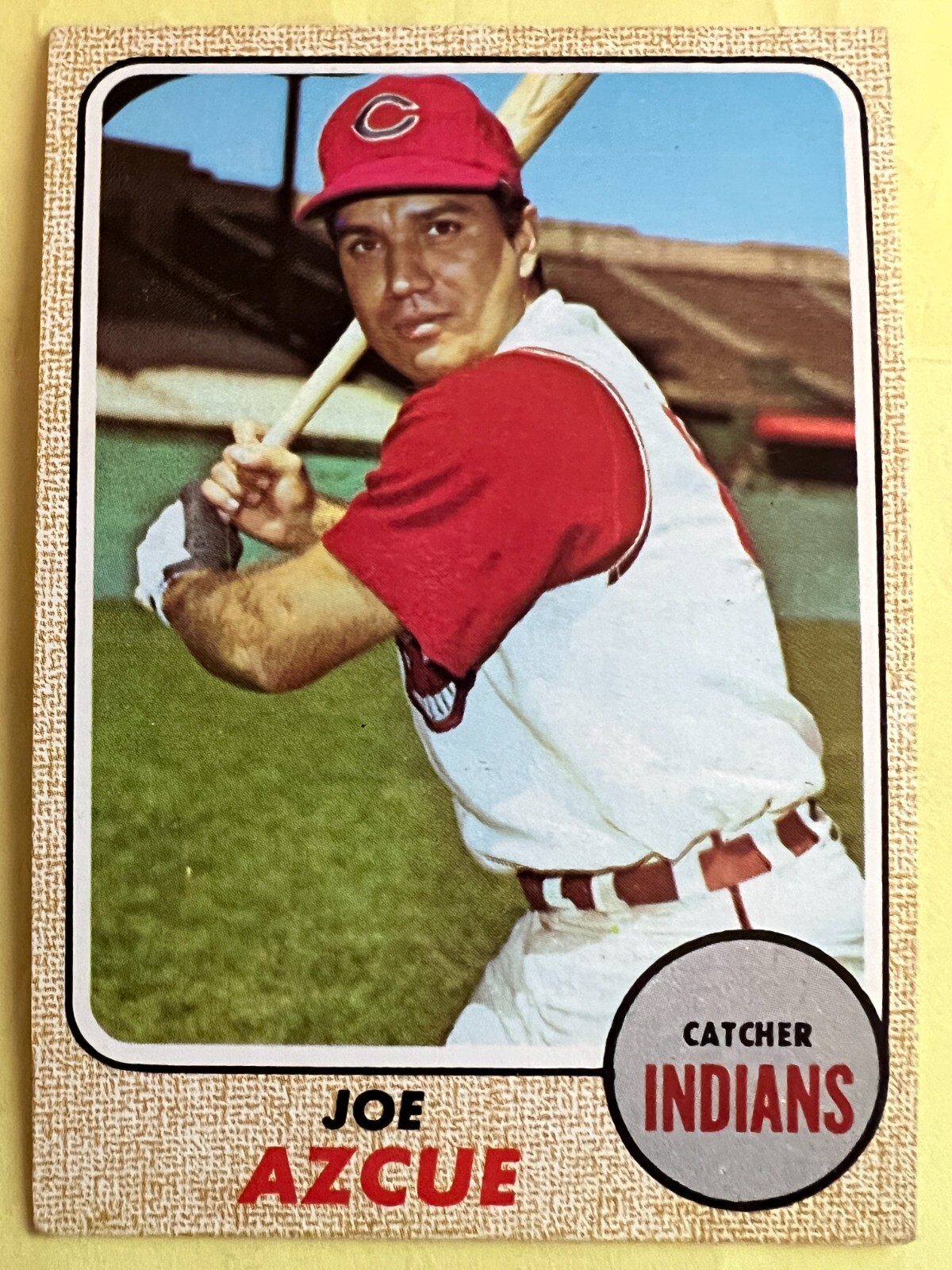 1968 Topps #443 Joe Azcue Cleveland Indians EX - FREE SHIPPING