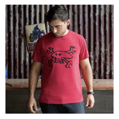 T-shirt rouge torpille Guy Martin Spannerskull 21 rouge PETIT HOMME - Photo 1/4