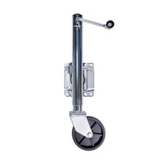 1000lb Wheeled Side-wind Bolt-thru Swivel Side-mount Trailer Jack For Rvsboats