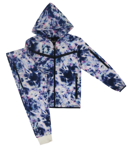 KIDS BOYS GIRLS SOID ORGINAL HOODED TECH SWEATSUIT W/DRAWSTRINGS (S UPTO XL) - Picture 22 of 22
