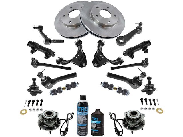 1999-2001 Bravada Front Brake Pad Rotor Hub Control Arm Kit 45GWTR