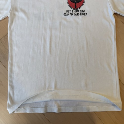 Vintage Air Force Military Shirt M White Ringer 70s Higher Longer Made in USA - Picture 5 of 8