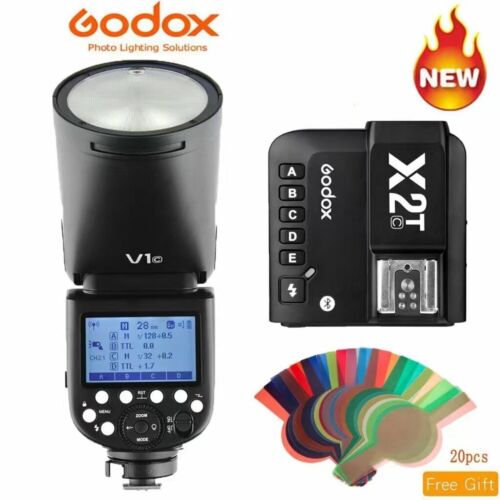 Godox V1-C 2.4G Bezprzewodowa lampa błyskowa aparatu TTL + zestaw wyzwalaczy X2T-C do Canon + prezent - Zdjęcie 1 z 17