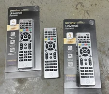 GE UltraPro Universal Remote Control 4-Device 33709 Brushed Nickel LOT OF 3