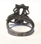 925 STERLING SILVER BAND CHUNK RING Size 5.5 DOLPHINS OCEAN NAUTICAL BLACK STONE — photo 3