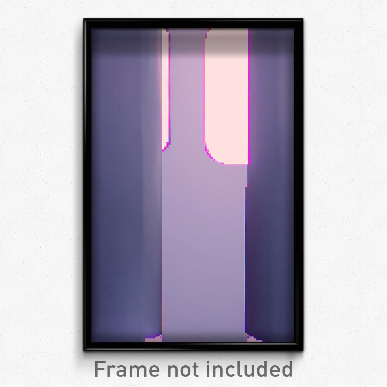 8 Bit Psychedelic Pixel Art Poster - Smooth Cistern Trippy Video Game Print