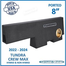 Toyota Tundra Crew Max 2022-2024 8" Single Ported Sub Box Subwoofer Enclosure