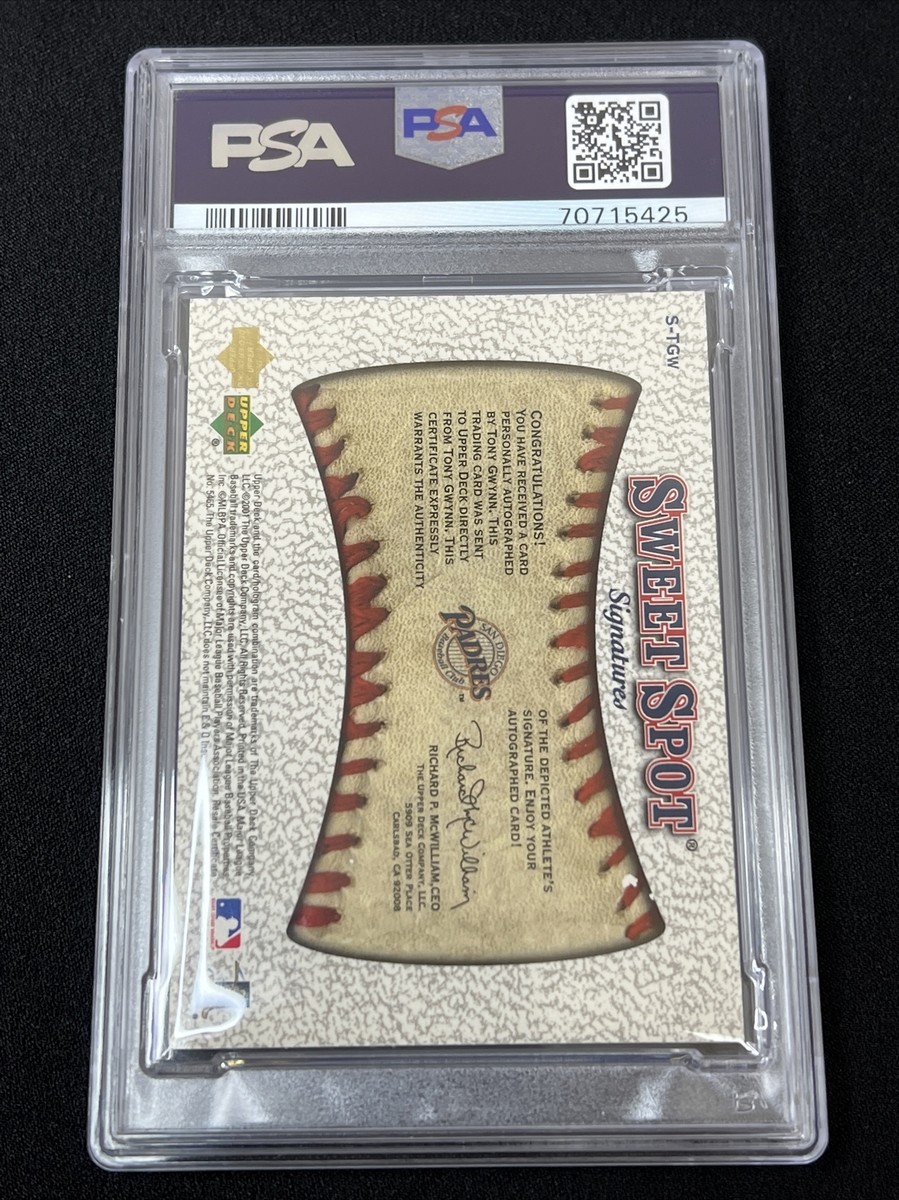 2001 Upper Deck Sweet Spot - Signatures Tony Gwynn #S-TGW (AU) for