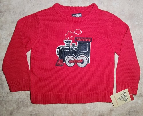 NWT OshKosh B'Gosh Red Train Sweater Boys 24 months