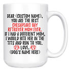 Personalized Chesapeake Bay Retriever Dog Mom Mug, Chessie Dog Owner Women Gifts