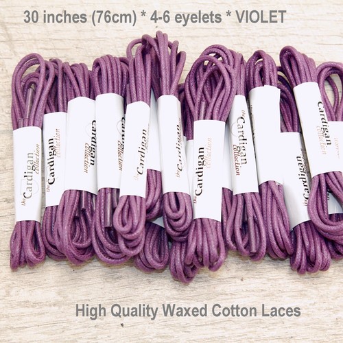 VIOLET Waxed Cotton SHOELACES Laces (any qty = one ship charge) Allen Edmonds - Picture 2 of 12