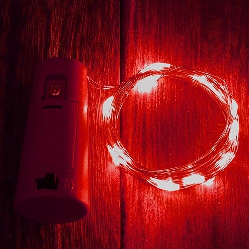 LED Lights Battery 10 LED 1m Bottle Fairy String Cork Christmas Wedding Party UK - Picture 21 of 27