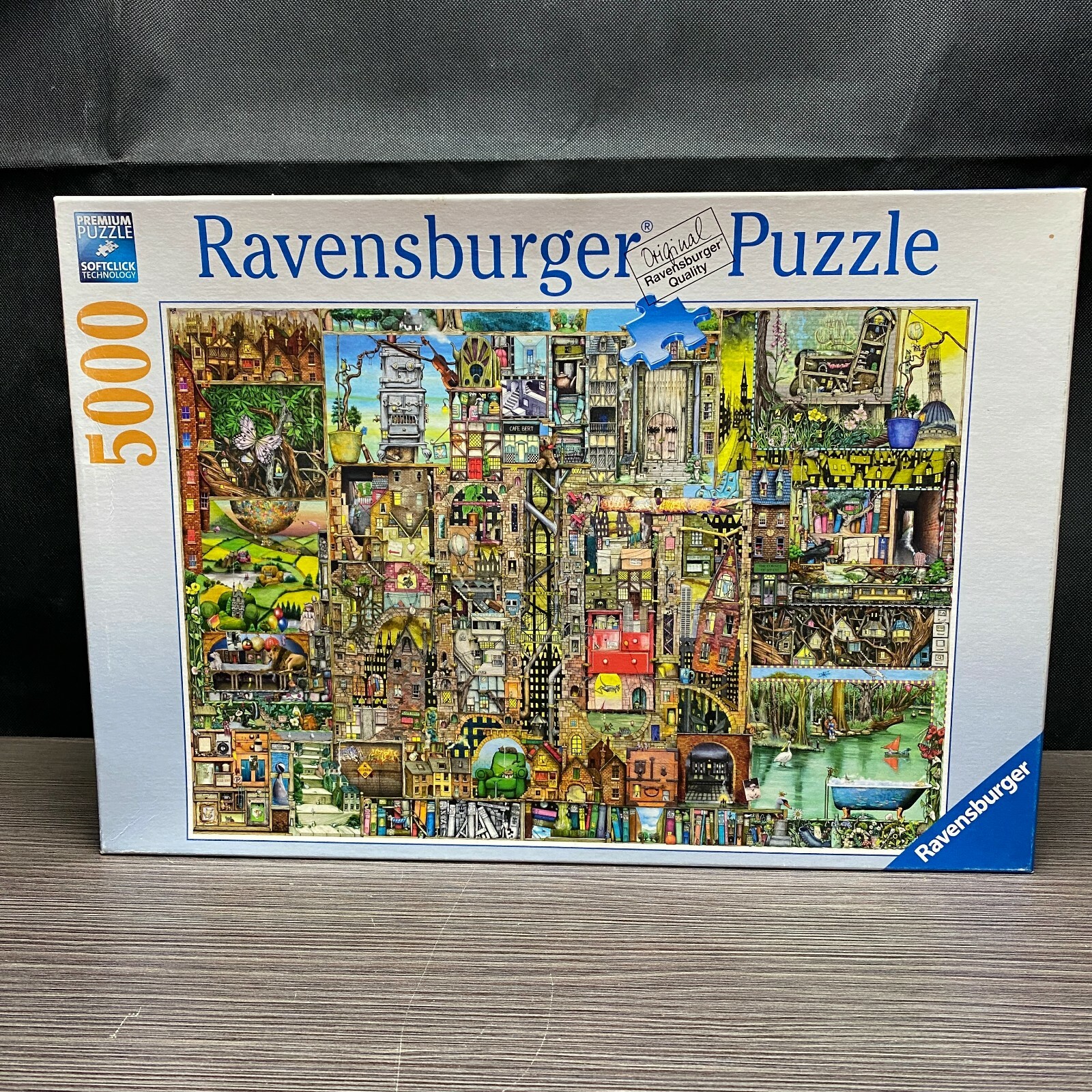 Used Ravensburger Colin Thompson: Bizarre Town 5000 Piece Jigsaw Puzzle 60  x 40