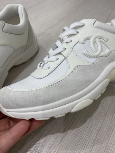BRAND NEW Chanel Womans CC Sneakers W/receipt Size 6AUS/US. Size 36.5 - Picture 17 of 24