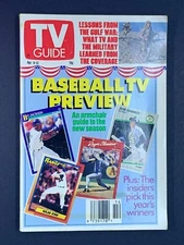 Broadcast and Cable Listings TV Guide April 6-12, 1991 - Baseball & Gulf War!