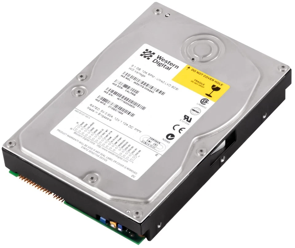 Hard Drive WD WD91FG-00ASA0 9.1GB 10000U/Min 2MB SCSI ULTRA2 68-pin 3.5 " Inch - Image 2 of 3