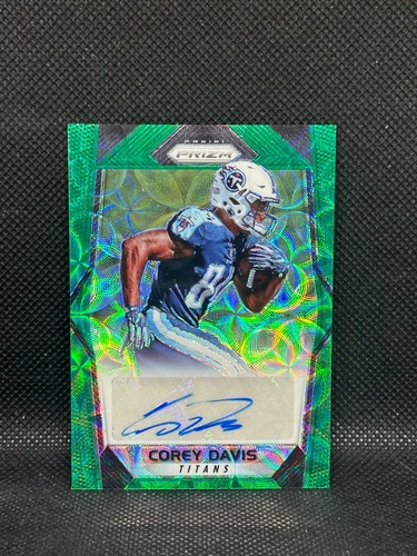 2017 Panini Prizm Rookie Auto Corey Davis #RA-CD Green Scope /99 Rookie RC