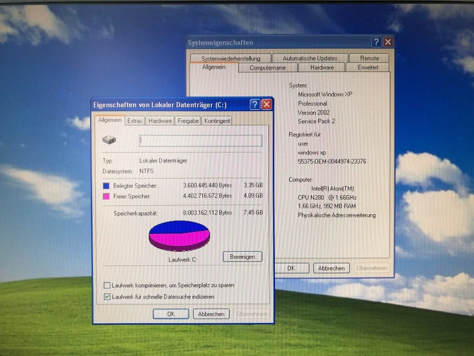 Acer Veriton N260G Intel Atom N280 2 GB RAM SSD HDMI Windows XP SP2 installiert - Bild 2 von 4