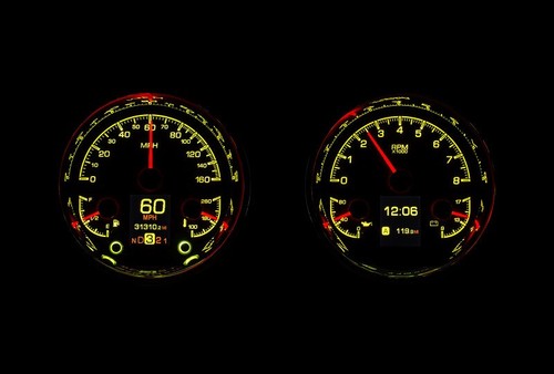 Dakota Digital Universal Dual 5.4" Round Analog Gauge System HDX-2014-K - Picture 16 of 17