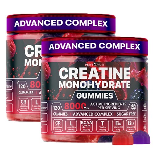 Creatine Monohydrate Gummies Complex 8000mg with L-Carnitine & Taurine 120 Count - Picture 4 of 21