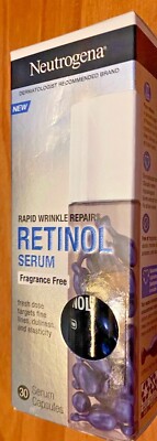 Neutrogena Rapid Wrinkle Repair Retinol Face Serum 30 Capsules, Fragrance-Free