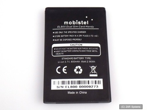Original Mobistel Akku Battery 800mAh 3.7V Accu für EL800 Serien, Schwarz, NEU - 第 1/1 張圖片