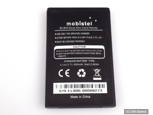 Original Mobistel Akku Battery 800mAh 3.7V Accu für EL800 Serien, Schwarz, NEU - Bild 1 von 1