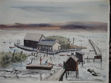 Original Catherine Eaton Watercolor painting  from 1948-1953/SIGNED