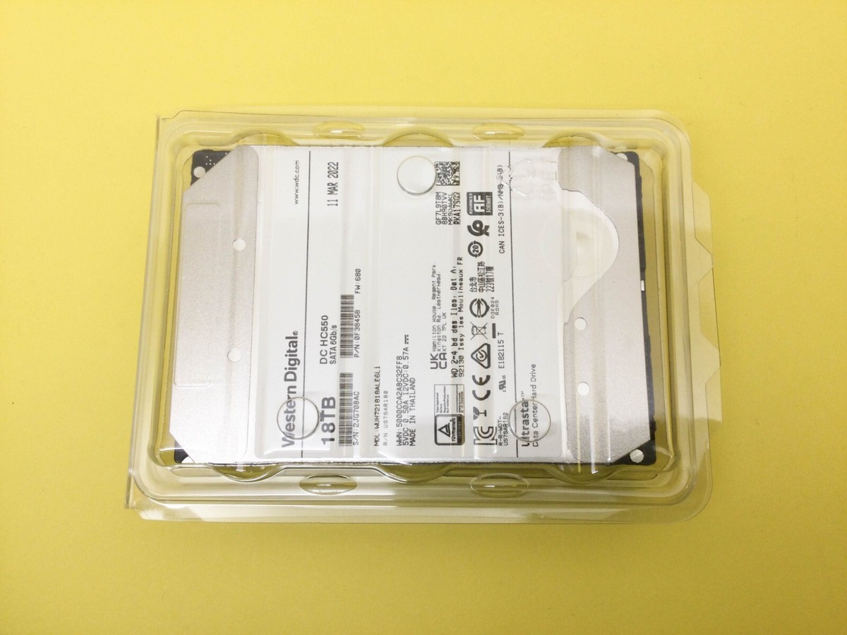 WD DC HC550 18TB 7200 RPM SATA 6Gb/s 3.5IN 512E SED HDD