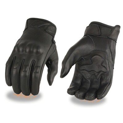 Leather Glove with Gel Palm - Rubberized Knuckles - 7521