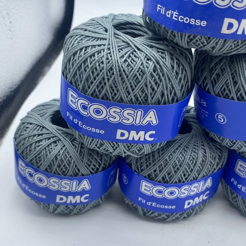 Ecossia DMC Thread Embroidery 100% Cotton Made In France Gray Blue Lot Of 9 - Picture 7 of 13