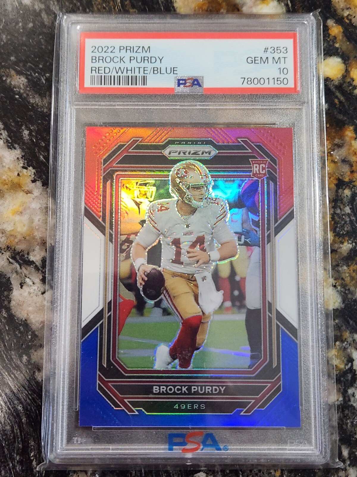Brock Purdy Panini Prizm #353 Red/White/Blue
