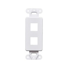 Decorator Style Keystone Jack 2 Port Modular Wall Insert Cover Plate White Lot