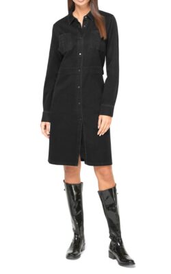 Kleid HEINE Jeans Kleid schwarz knielang Gr 40 42 44