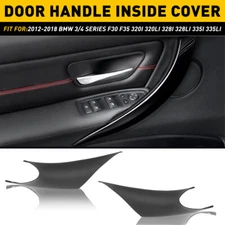 2PCS Interior Inner Door Pull Handle Grab Cover Black For BMW 320 328 330 335 O