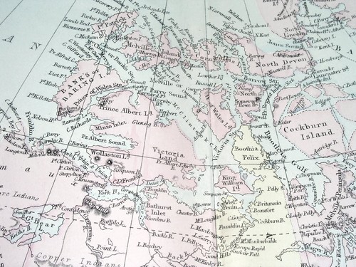 1891 ANTIQUE MAP OF CANADA OLD PROVINCES ASSINIBOIA ATHABASCA / ALASKA GREENLAND - Picture 6 of 17