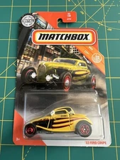 2020 MATCHBOX ‘33 FORD COUPE MBX CITY 95/100 MOONEYES LOGO YELLOW