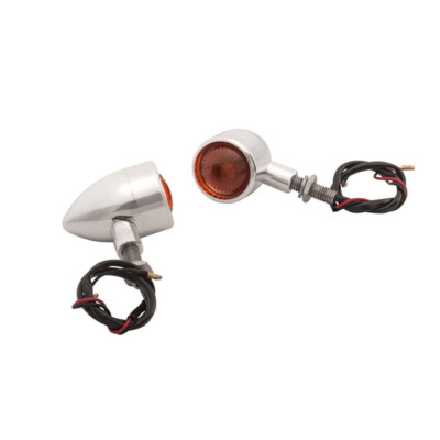 Motone Blinker Custom Billet poliert für Harley-Davidson mit E-Zeichen